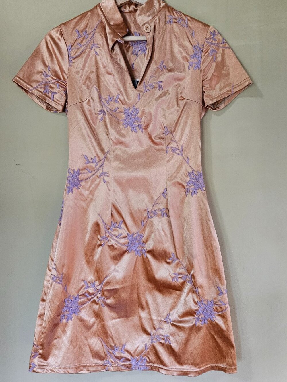 Vintage Patricia LuLu Paris  Floral Placed Sleeve Dress ( great condition)